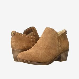 Naturalizer Zarie Block Heel Brandy Suede Booties